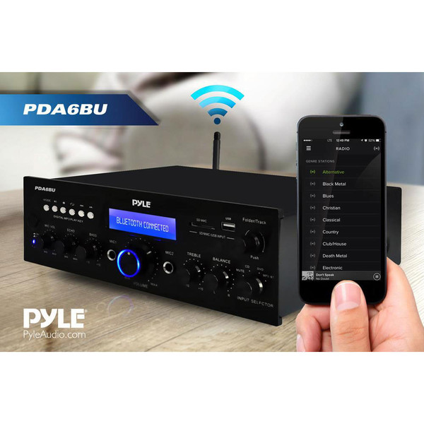 Alternate view 4 for Pyle PDA6BU Bluetooth 200W Stereo Amplifier Receive 310-2648